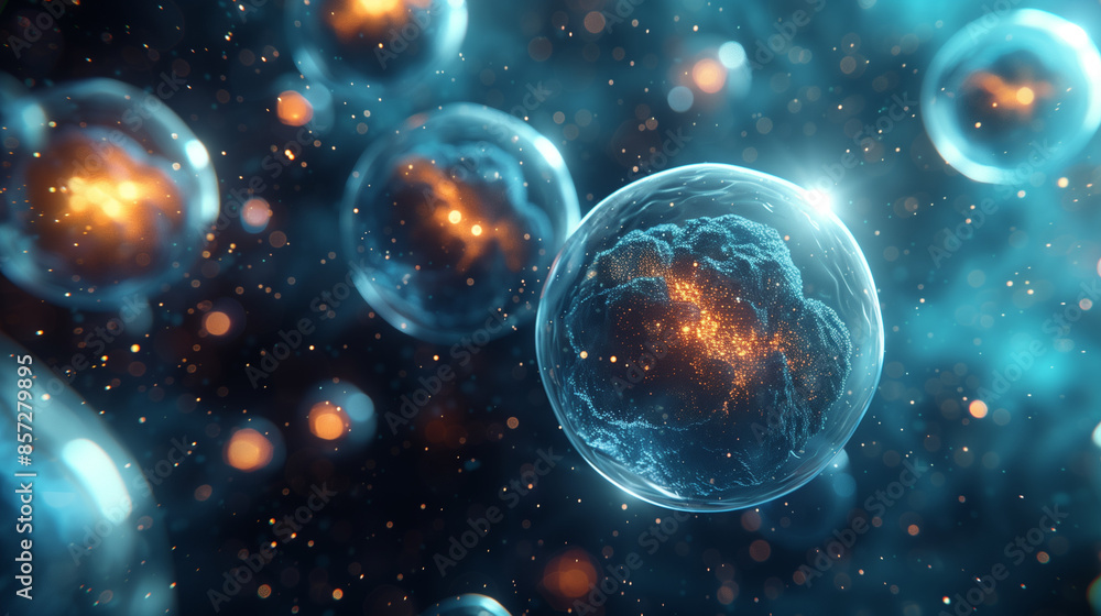 Blurred background of nice-looking medical cells Blurred background of nice-looking medical cells