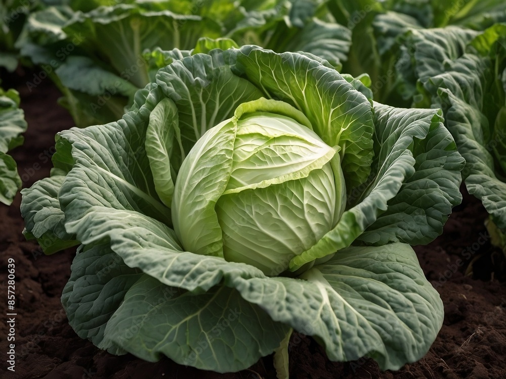 big cabbage growing in the garden big cabbage growing in the garden