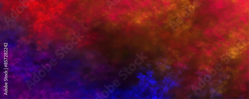 Dark concrete wall beautiful orange and dark ocean background. Colorful Stained stony rusty wall background. Aquamarine and pink Abstract Glowing Space Stars. Vintage paper textured aquarelle