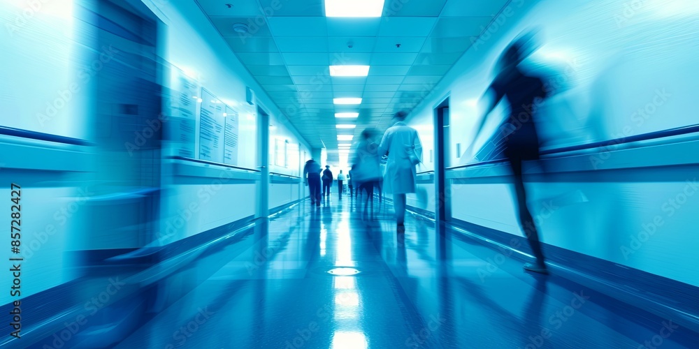 Ethereal Hospital Corridor in Motion Ethereal Hospital Corridor in Motion