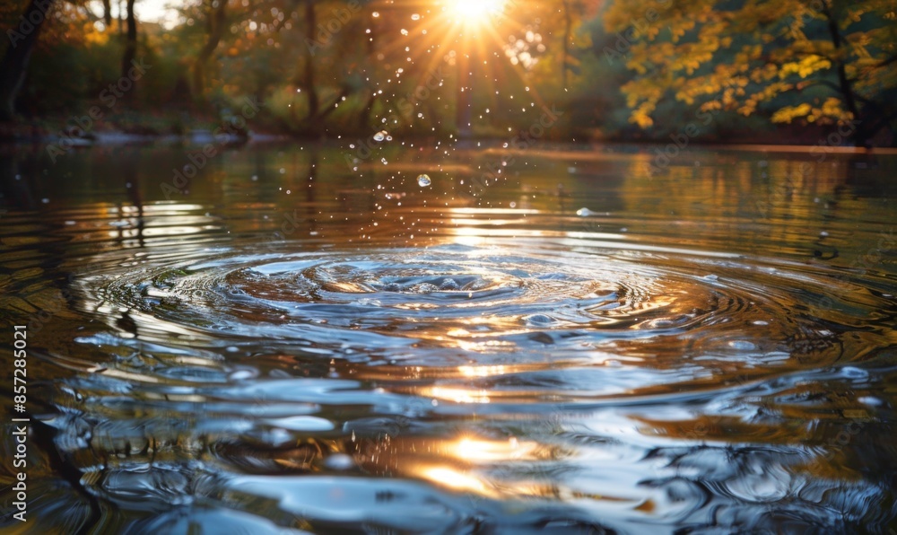 Rippling water in a sunlit lake Rippling water in a sunlit lake