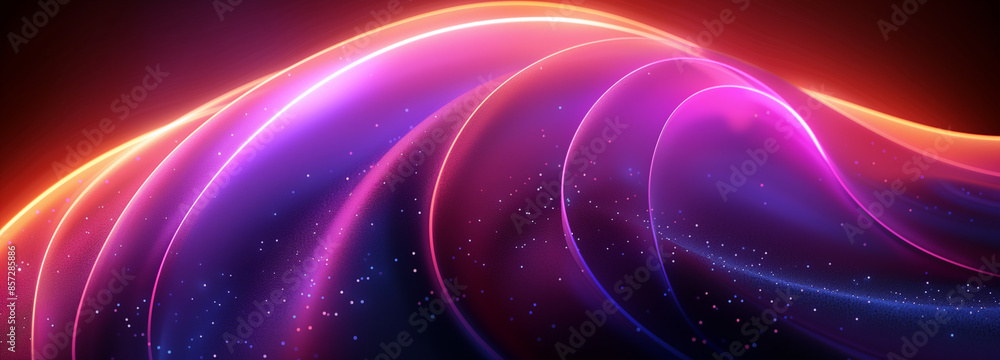 Obraz premium Neon Arcs Wallpaper