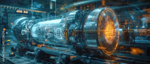 Digital twin of an industrial machine in a virtual environment