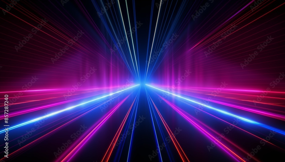 abstract blue background with neon rays abstract blue background with neon rays