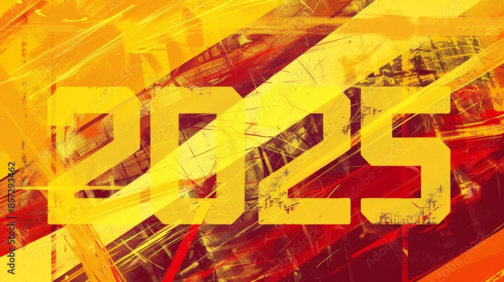Fototapeta premium A vibrant abstract artwork featuring the number 