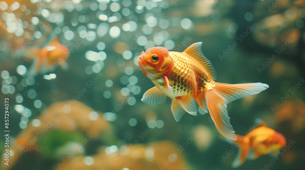 golden fish swimming golden fish swimming