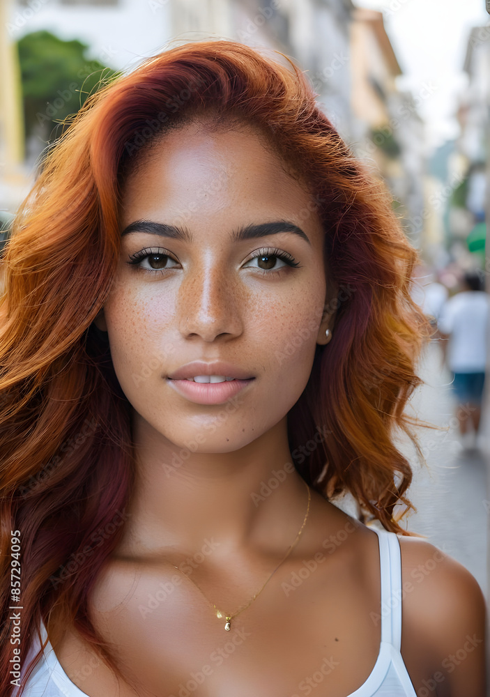 Beautiful Woman with Orange Hair Beautiful Woman with Orange Hair