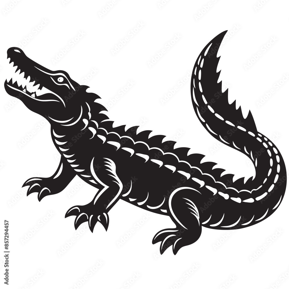 illustration of crocodile illustration of crocodile