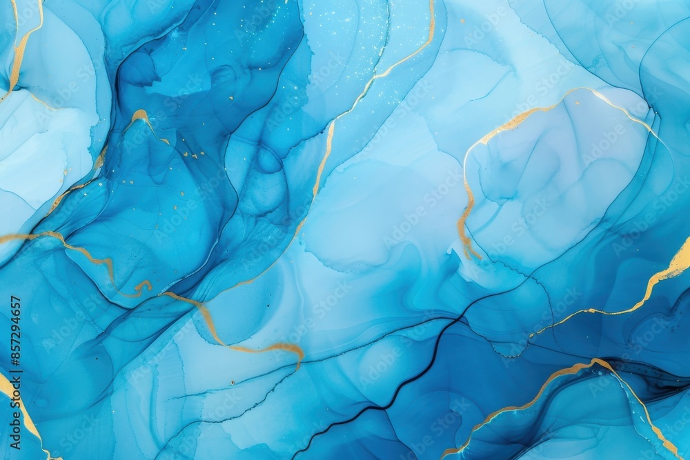Abstract sky blue paint blots background with marbled alcohol ink texture and copy space for design or text Abstract sky blue paint blots background with marbled alcohol ink texture and copy space for design or text