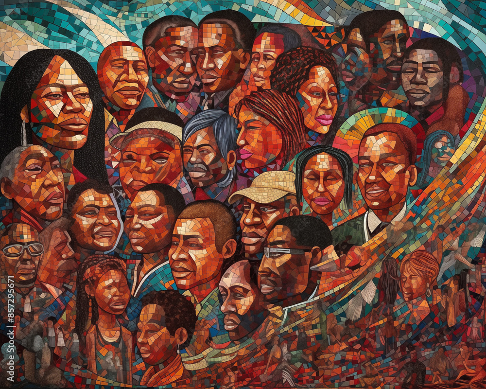 Fototapeta premium artwork celebrating Juneteenth, AI-generated