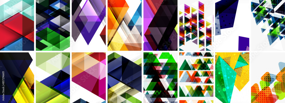 Set of abstract minimal geometric backgrounds with lines, circles and triangles. Vector Illustration For Wallpaper, Banner, Background, Card, Book Illustration, landing page Set of abstract minimal geometric backgrounds with lines, circles and triangles. Vector Illustration For Wallpaper, Banner, Background, Card, Book Illustration, landing page