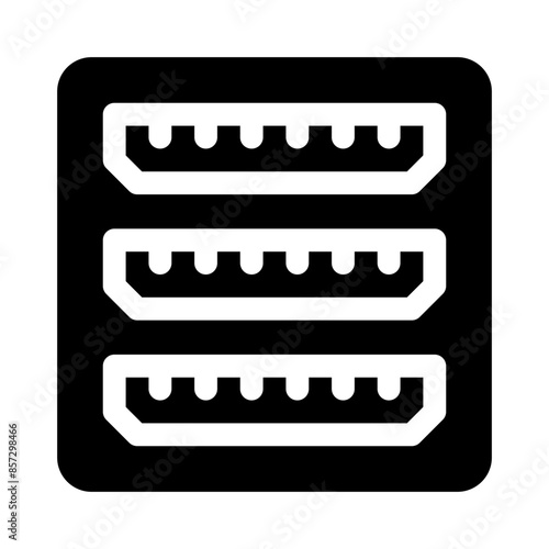 micro usb glyph icon