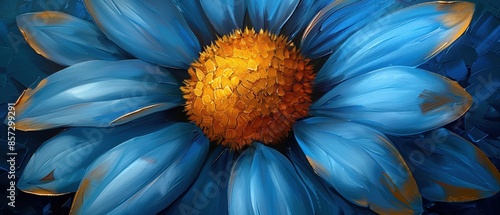 Fine details of a daisy's center photo