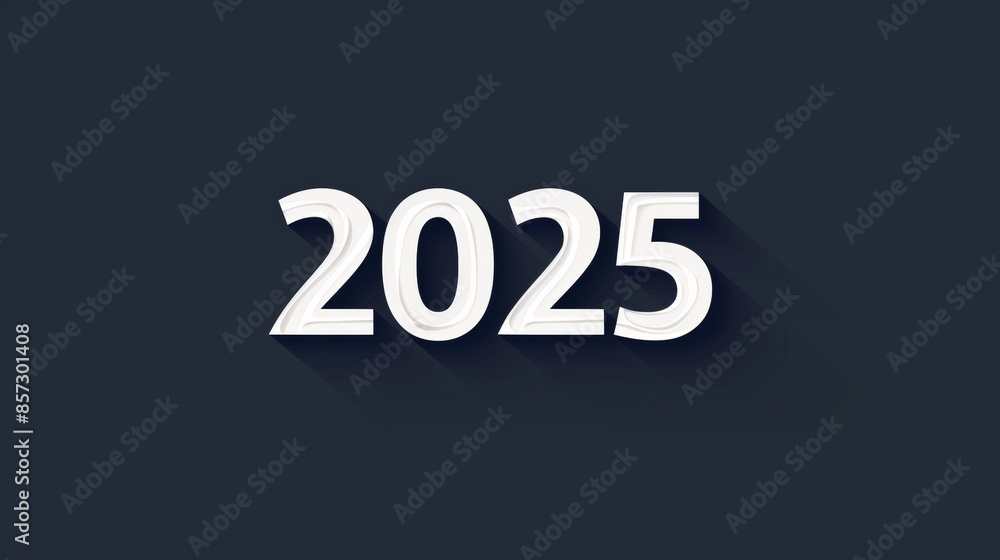 The year 2025 displayed in bold white numerals against a dark background The year 2025 displayed in bold white numerals against a dark background