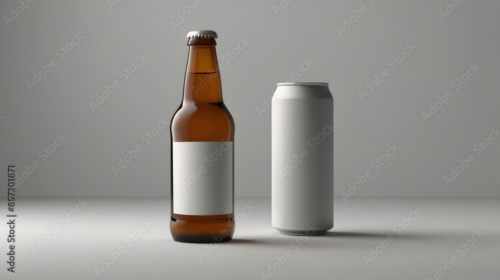 Blank beer bottle, mockup. Blank beer bottle, mockup.