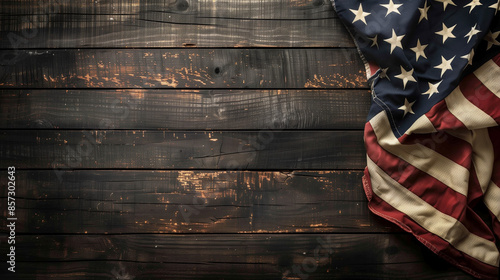 Celebrate Independence Day with a festive 'Happy 4th of July' background featuring patriotic decorations, flags, and fireworks.