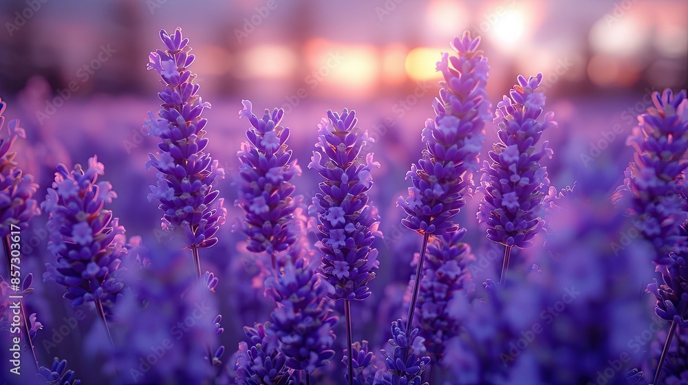 Dreamy lavender field in a purple haze light at sunrise with a soft and calming atmosphere, ideal for backgrounds and nature-themed designs A serene lavender field, bathed in the soft glow of sunrise, Dreamy lavender field in a purple haze light at sunrise with a soft and calming atmosphere, ideal for backgrounds and nature-themed designs A serene lavender field, bathed in the soft glow of sunrise,
