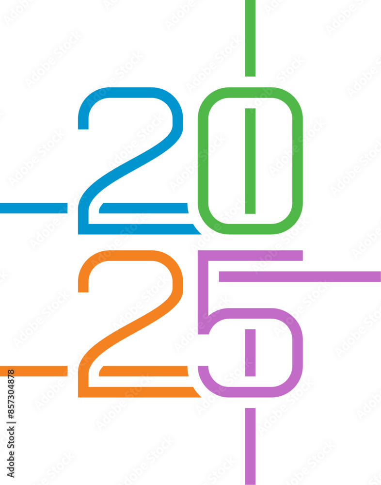 2025 logo. 2025 concept on white background. 2025 concept for agenda, calendar, annual report 2025 logo. 2025 concept on white background. 2025 concept for agenda, calendar, annual report