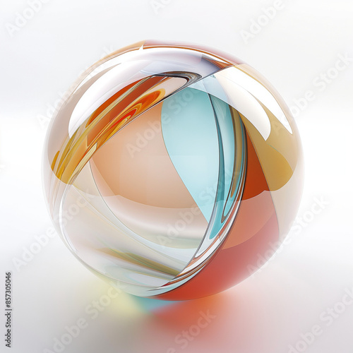 Abstrakte geometrische Glas Kugel futuristisch Hintergrund Design Motiv photo