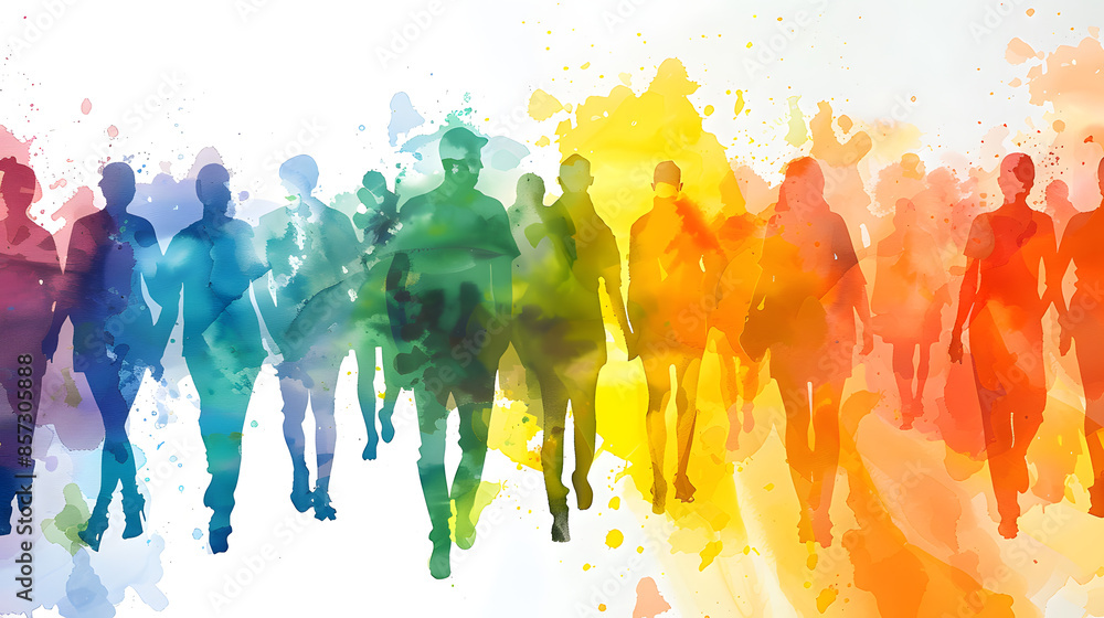 Fototapeta premium LGBT poster design pride month background. generative ai