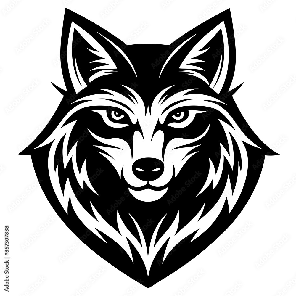 Obraz premium wolf logo design Lino cart