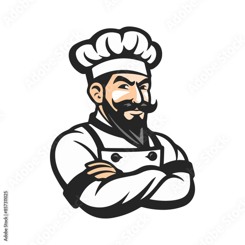 cartoon chef character for logo mascot restaurant