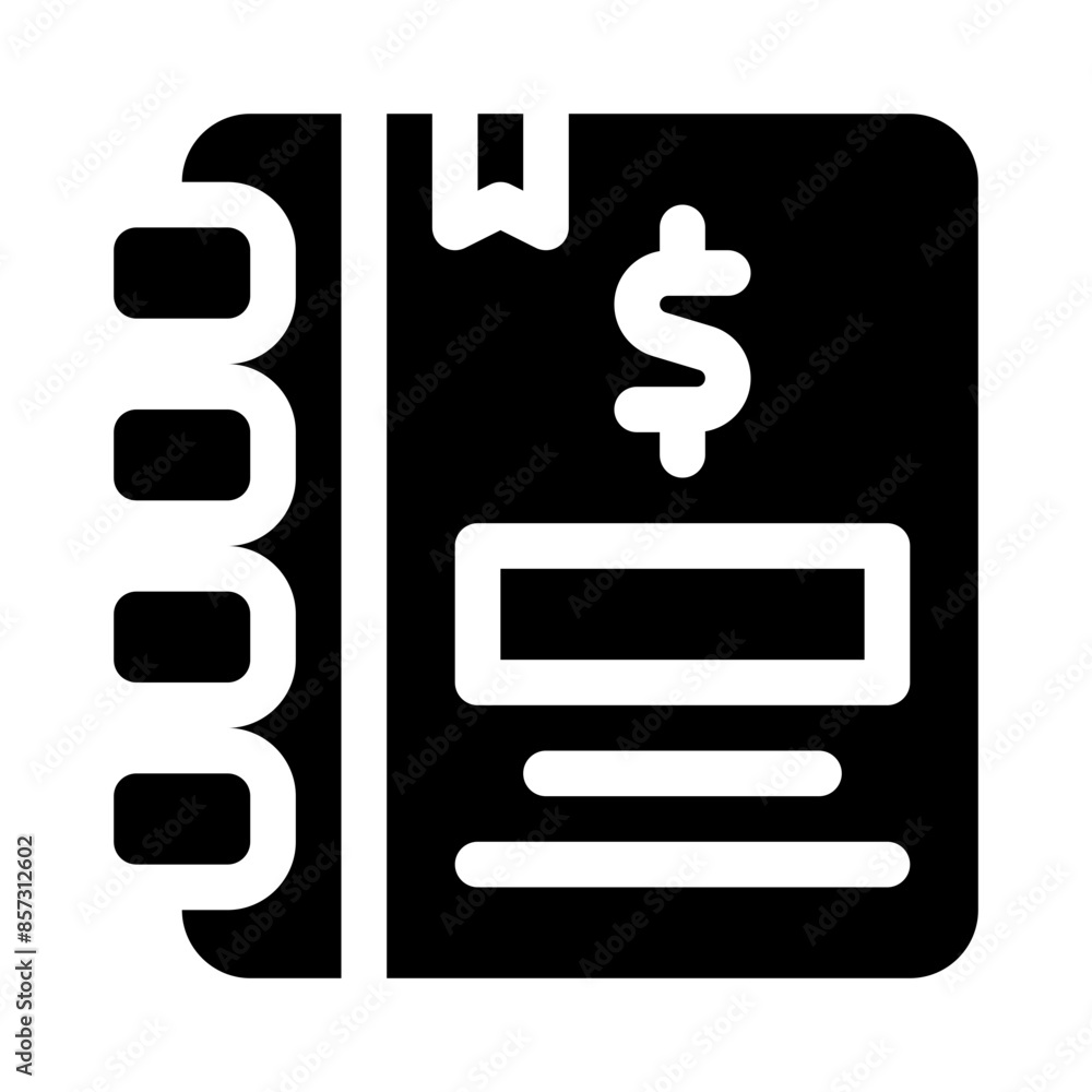 accounting book glyph icon accounting book glyph icon