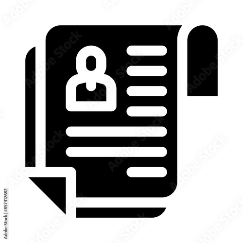 curriculum vitae glyph icon