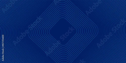 Abstract blue background with glowing geometric lines. Modern blue gradient square shape design. Futuristic technology concept. Suit for brochure, corporate, website, poster, banner, line modern