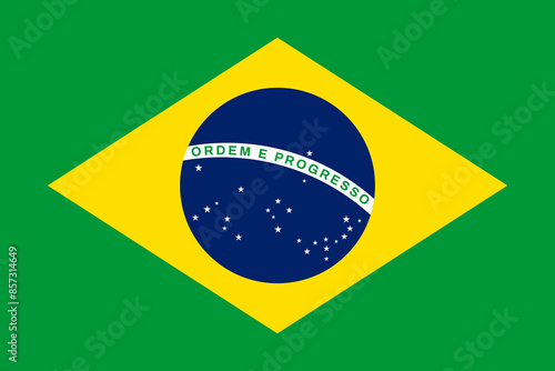 Flag of Brazil. Vector illustration