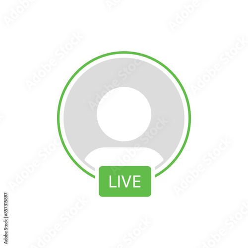 Live user profile social media icon. Avatar symbol modern, simple, vector, icon for website design, mobile app, ui. Vector Illustration