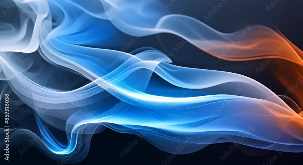 Smoke waves at dark background Smoke waves at dark background
