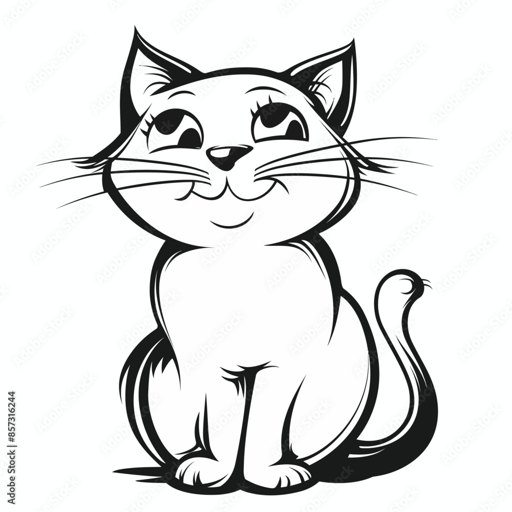 Obraz premium cat cartoon vector 