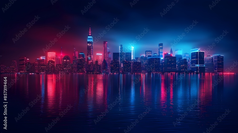 Mesmerizing Cityscape Illuminated with Vibrant Neon Lights Mesmerizing Cityscape Illuminated with Vibrant Neon Lights
