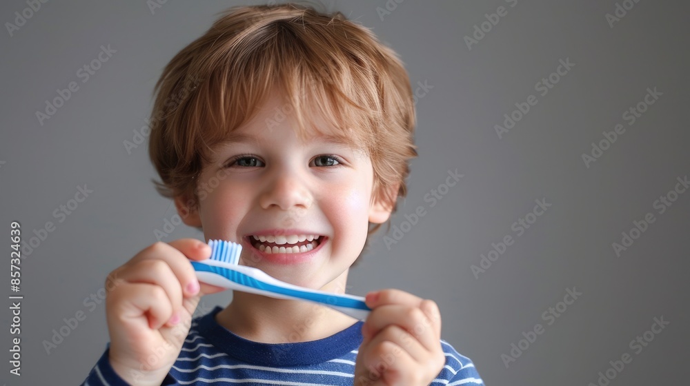 Children Dental. Kids in Dental Hygiene. Cute Little Boys with Toothbrushes on Beautiful Background Children Dental. Kids in Dental Hygiene. Cute Little Boys with Toothbrushes on Beautiful Background