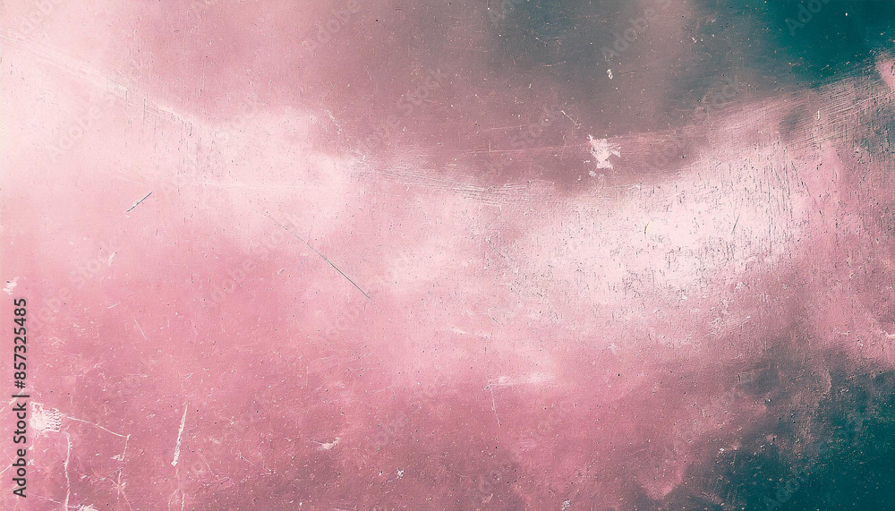 Fototapeta premium abstract light pink background with dust and noise, cinematic old retro texture grunge film, graphic wallpaper worn vintage pastel light, banner for website with copy space, web design