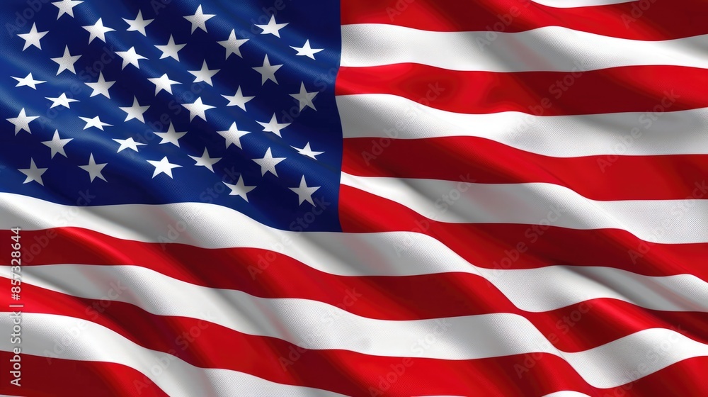 Fototapeta premium American Presidents: US Flag for Honoring Independence, Labor, and Memorial Days
