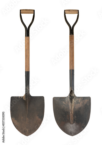 Papier peint Front and rear view of insulated shovel on transparent background