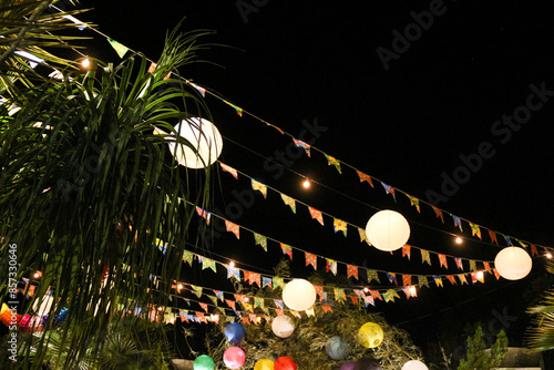 Festa Junina bandeirolas e decoração