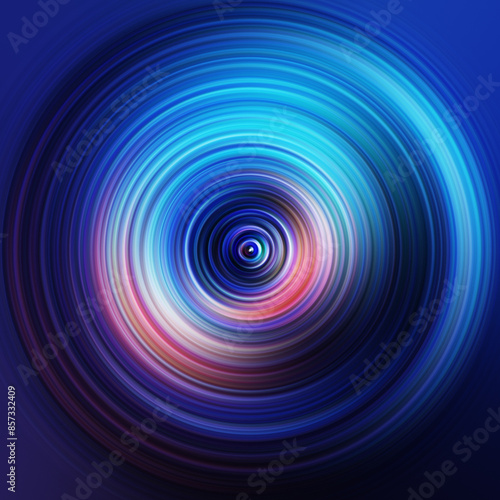 Colorful radial motion effect. Abstract rounded background. Color curves and sphere. Multi color gradient rings and circles wallpaper. Colored texture backdrop and banner.