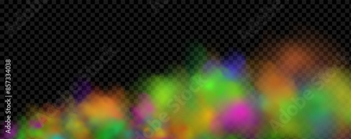 Background of an explosion of colorful smoke clouds.Multicolor fog with blue and yellow particles.Explosions of color powder.