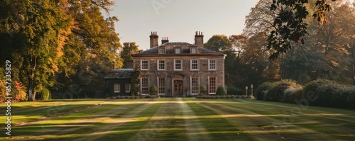 Historic Georgian mansion with sprawling grounds.