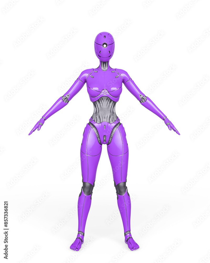 gynoid is the super fembot in white background gynoid is the super fembot in white background
