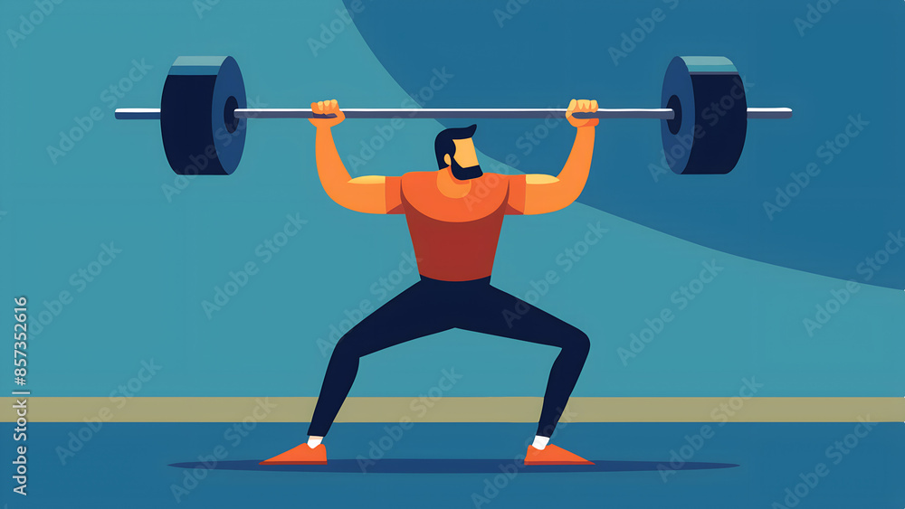 Man Lifting Weights in a Gym Man Lifting Weights in a Gym