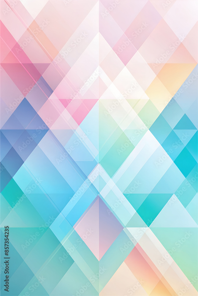 Fototapeta premium Minimalist abstract background with geometric shapes. Pastel color, soft gradient.