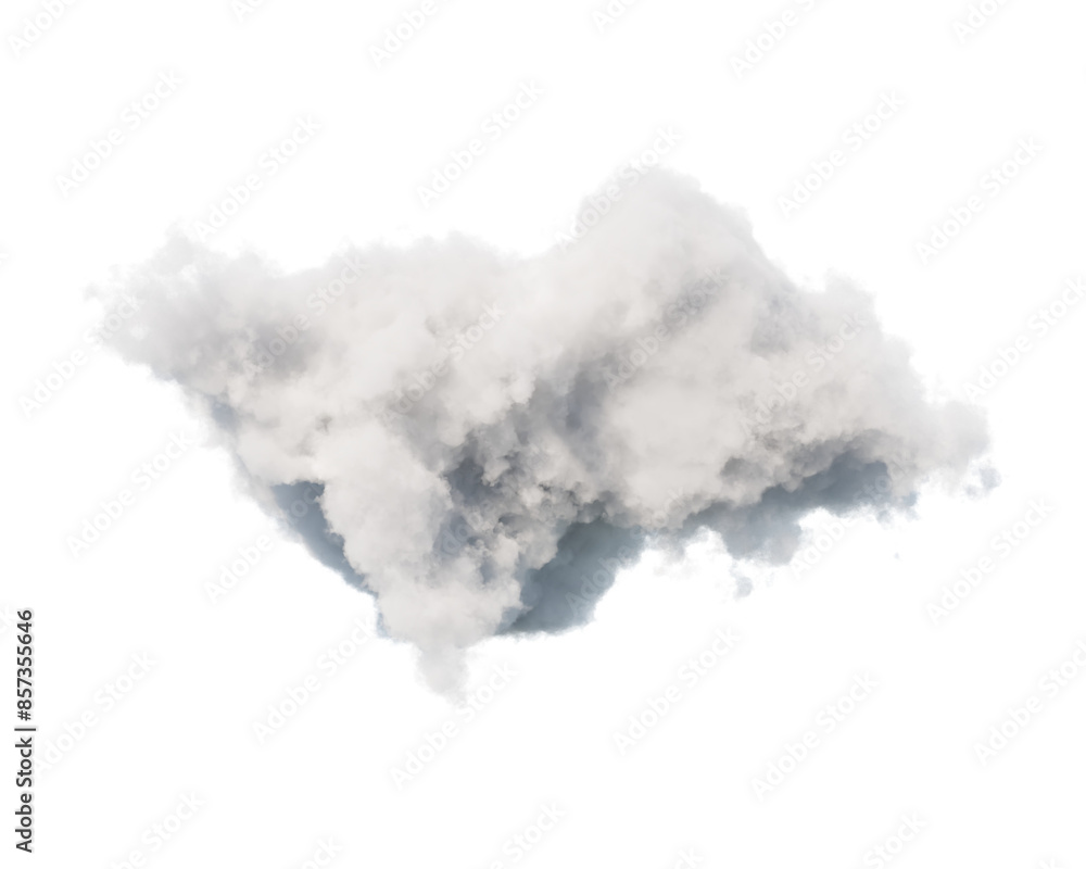 Obraz premium single white cloud with transparent background