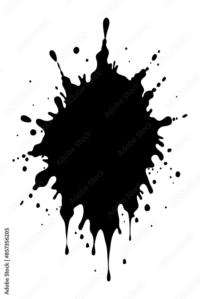 Abstract black ink splash vector illustration for creative designs and art projects Abstract black ink splash vector illustration for creative designs and art projects