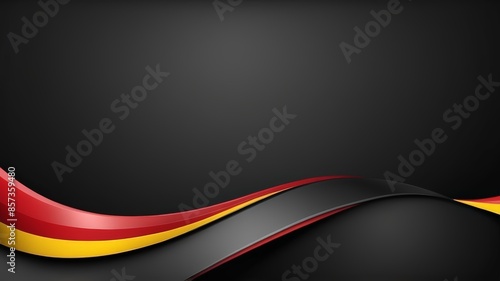 abstract background with wavy in bottom background, German flag color concept, suitable for use as a banner background