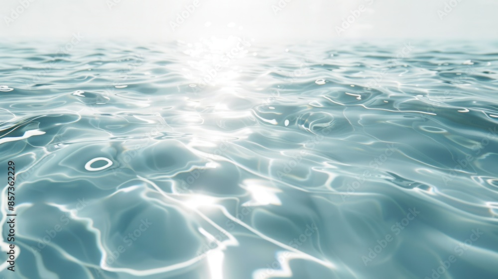 A close-up of a tranquil ocean surface, reflecting the sunlight. A close-up of a tranquil ocean surface, reflecting the sunlight.