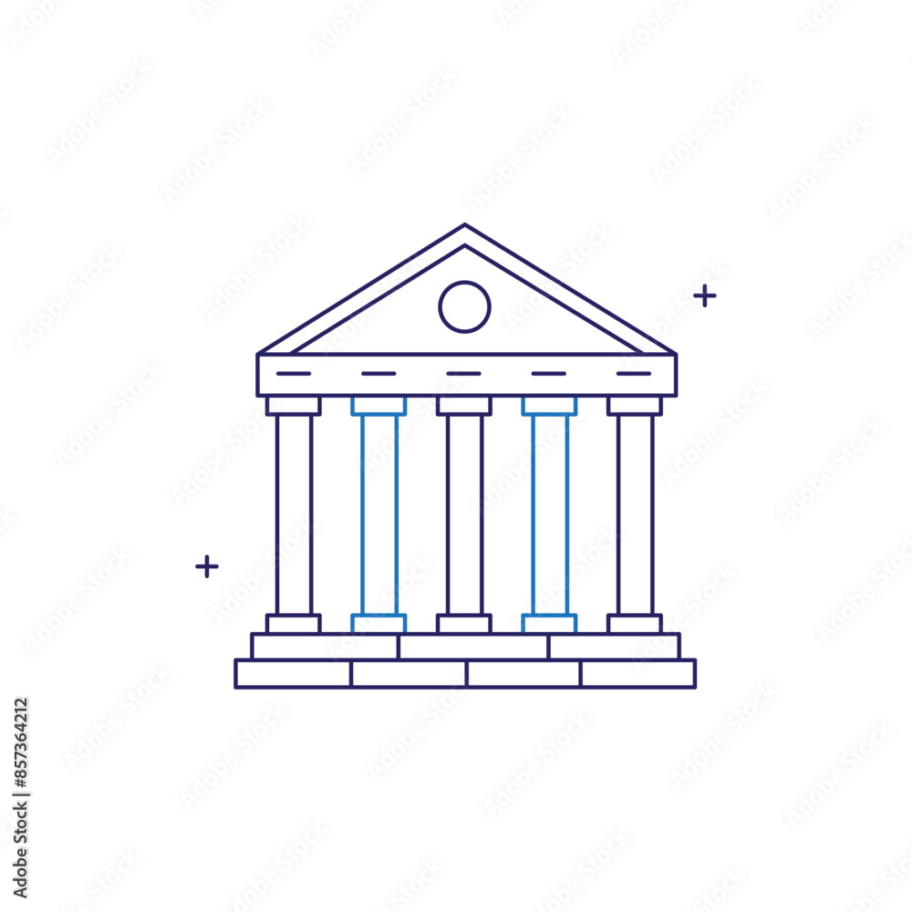 Fototapeta premium Museum Vector Illustration Icon Design